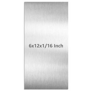 lot 40165 image: AMZDEPOT 6061 T651 Aluminum Sheet 6 x 12 x 116 in Plate with Film, 1.5mm
