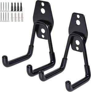 lot 40203 image: GeeWatom 2 Pack Garage Storage Utility Hooks, Steel Wall Mount Tool Organizer