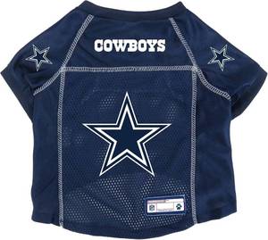 lot 40211 image: Littlearth NFL Dallas Cowboys Basic Pet Jersey, Team Color, Small