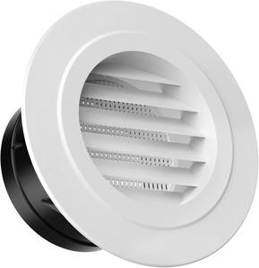 lot 40218 image: Hon&Guan Soffit Vent 4 Inch with Built-in Fly Screen, White 1 Pack