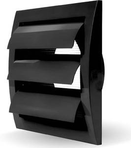 lot 40234 image: Vent Systems 4 Black Air Vent Cover for DryerBathroom Exhaust, Louvered