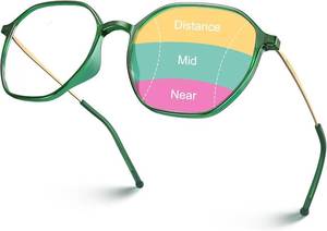 lot 40251 image: VISOONE Lightweight Oversized Anti-Slip Progressive Reading Glasses RANE