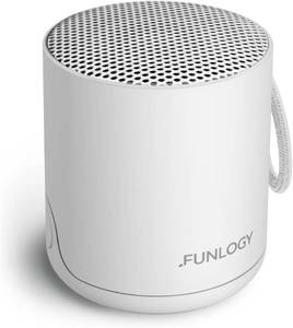 lot 40262 image: FUNLOGY Portable Mini2 Bluetooth Speaker, IPX7, TWS, Built-in Mic, White