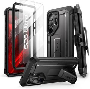 lot 40265 image: SUPCASE for Galaxy S26 Ultra Case with 2 Tempered Glass Protector, Black