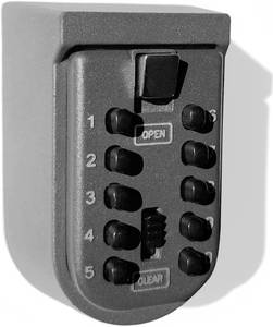 lot 40271 image: Key Lock Box, Wall-Mount, Waterproof Spare Key Storage, 10-Digit Combination