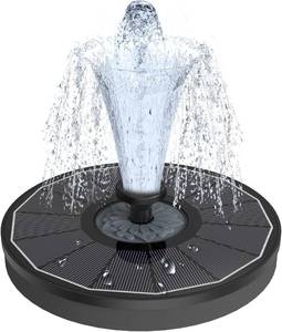 lot 40298 image: Yzert Solar Fountain for Bird Bath, 3.5W, Glass Panel, Outdoor (Black)