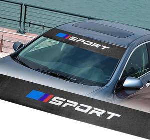 lot 40312 image: Black Front & Rear Windshield Window Vinyl Decal Blue Blue Red