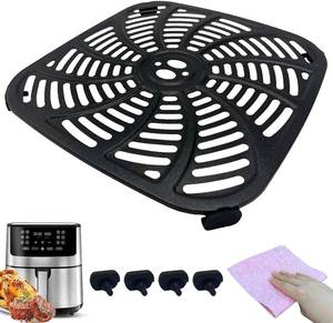 lot 40321 image: Gourmia 8QT Air Fryer Grill Pan - Crisper Tray, Nonstick, Dishwasher Safe
