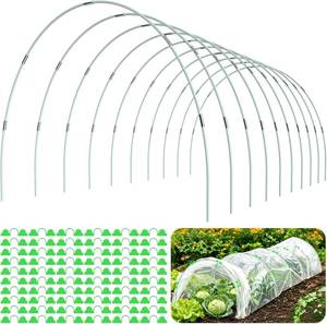 lot 40340 image: 60Pcs Greenhouse Hoops for Raised Beds, Rust-Free Fiberglass