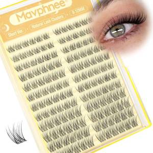 lot 40343 image: Natural Eyelash Clusters 8-12mm Clear Band CC Curl Wispy 144Pcs
