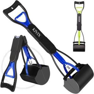lot 40368 image: KIVIX 28 Foldable Blue Pooper Scooper for Grass, Dirt, Gravel