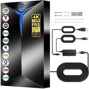 lot 40372 image: Premium TV Antenna IndoorOutdoor, 3500 Miles Range, Amplified, 8K4K1080p