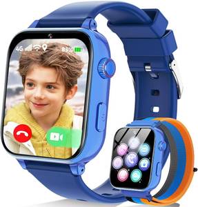 lot 40382 image: 4G Kids Smartwatch with GPS, Video Call, SOS, Camera, Games, Blue