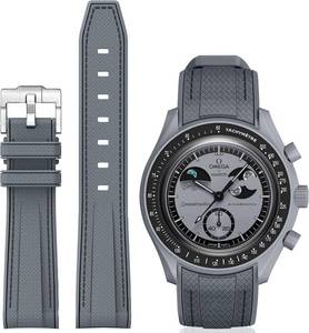 lot 40391 image: BONACE Moonswatch Bands, 20mm Silicone Strap for Omega x Swatch