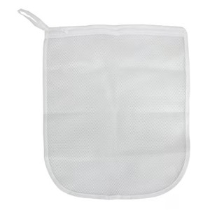 lot 40541 image: Mainstays Delicates Mesh Wash Bag with Zipper Closure, White, 15 x 18 3pack