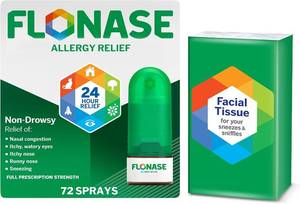 lot 40560 image: Flonase Allergy Relief Nasal Spray Fluticasone Propionate, 72 Sprays