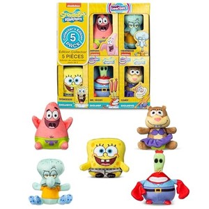lot 40568 image: Micro Teenies SpongeBob Collector 5-Pack Mr Krabs, Sandy missing Sponge bob