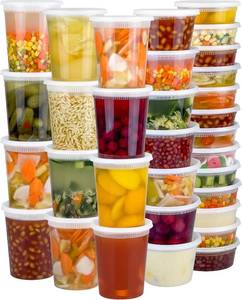 lot 6514 image: 60 Sets (120-Piece) Deli Containers with Lids, 32168 oz X 20 Set Each