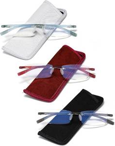 lot 6552 image: HIYANJN Rimless Reading Glasses for Women TR90 Blue Light Blocking