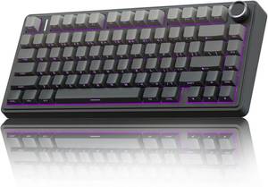 lot 6558 image: AULA F75 Pro Wireless Mechanical Keyboard, 75% Hot-Swappable, Knob, RGB