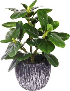 lot 6579 image: Artificial Potted Plant, Real-Touch Oak Leaves Waterproof Fake Plant