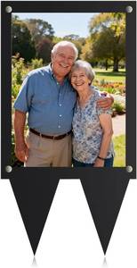 lot 6587 image: Waterproof Picture Frame for Grave 5x7, Outdoor Picture Frame