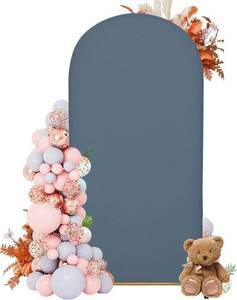 lot 6605 image: 7.2FT Arch Covers, Dusty Blue Arch Backdrop Cover, Cover Only