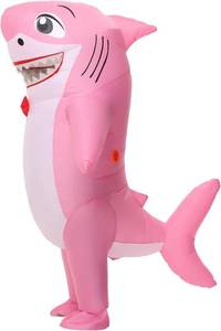 lot 6624 image: Inflatable Shark Costume for Adults - Blow Up Shark Costume for Halloween