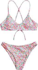 lot 6627 image: SHENHE Womens Bikini Set 2 Piece Criss Cross Tie Back Boho Swimsuits XS