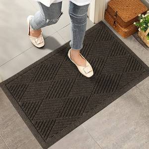 lot 6633 image: HIYARD Sturdy Front Door Mat, Absorbent Mud-Resistant, Non-Slip, 30 17