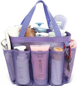 lot 6635 image: Fammart Mesh Shower Caddy for College Dorm, 8-Pocket Quick-Dry Organizer