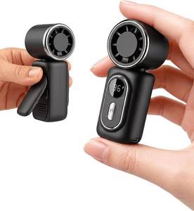 lot 6647 image: Mini Clip-On Fan, 3000mAh Rechargeable Portable USB-C, LED Display, 4 Speeds