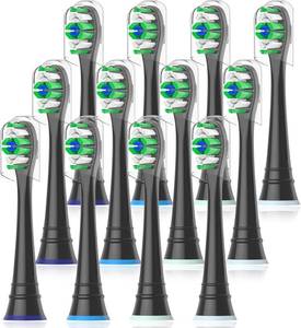 lot 6662 image: Toothbrush Heads for AquaSonic Black Series Electric Toothbrush, 12 Count