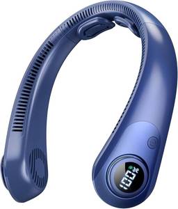 lot 6666 image: Portable Neck Fan with Cold Air, LED, 5 Speeds, Rechargeable, Bladeless