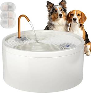 lot 6703 image: DOOOB Ceramic Dog Water Fountain, 4L135oz Ceramic Cat Water Fountain