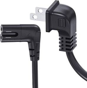 lot 6722 image: Ancable UL Listed 6FT Right-Angle C7 Power Cord for Samsung TV