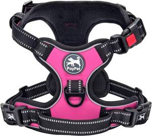 lot 6727 image: PoyPet No Pull Dog Harness Medium with Front Clip & Neck Release Buckle M