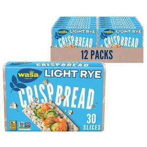 lot 6731 image: Wasa Light Rye Crispbread 9.5 oz (Pack of 12), Non-GMO, Fat Free