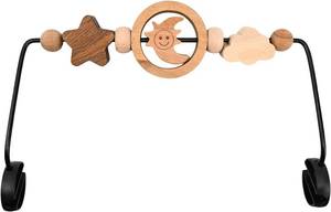 lot 6764 image: Natural Wooden Activity Toy Bar for Baby Bjorn Bouncer, 360  Rotating
