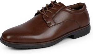 lot 6785 image: QIY Mens Dress Shoes Lace-Up Formal Oxford, Square Toe, Business Size 7