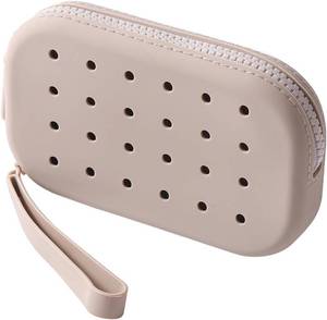 lot 6797 image: JOVAKIT Portable Silicone Makeup Bag for Women Travel Toiletry Case (Grey)