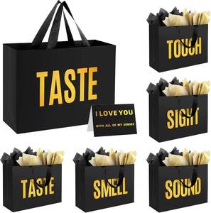 lot 6815 image: Epoesch 5 Senses Gift Bags for Him with Labels and Tissue Paper