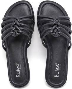 lot 6832 image: Ruiee Womens Wide Width Braided Flat Sandals. 8