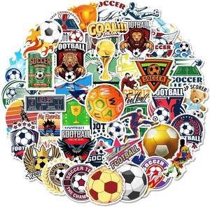 lot 6863 image: 200Pcs Soccer Stickers, Vinyl Waterproof Pack for Water Bottles & Laptops