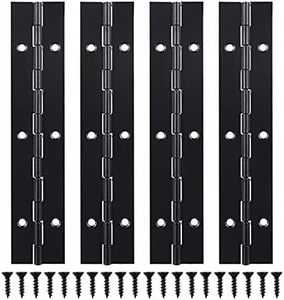 lot 6893 image: 4PCS Piano Hinge Cabinet, 6 Silver Stainless Steel Hinge for BoxesDIY
