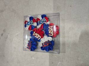 lot 6900 image: 6PCS Hair Bows for Girls - Colorful USA Clips wAlligator Clips
