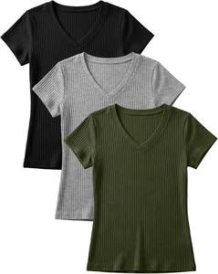 lot 6905 image: 3 Pack Girls V Neck Shirts 11-12yr
