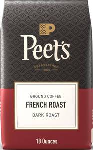 lot 6943 image: Peets Coffee Ground Coffee Dark Roast, French Roast, 18 Ounces