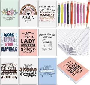lot 6967 image: Resurhang 18 Pcs Administrative Professional Day Gift Notebooks and Pen Set