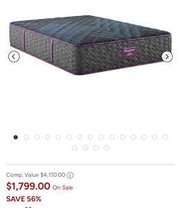 lot 261 image: BRAND NEW Beautyrest World Class Level 3 12.5 King Retails for $2000 - Retail $2,000